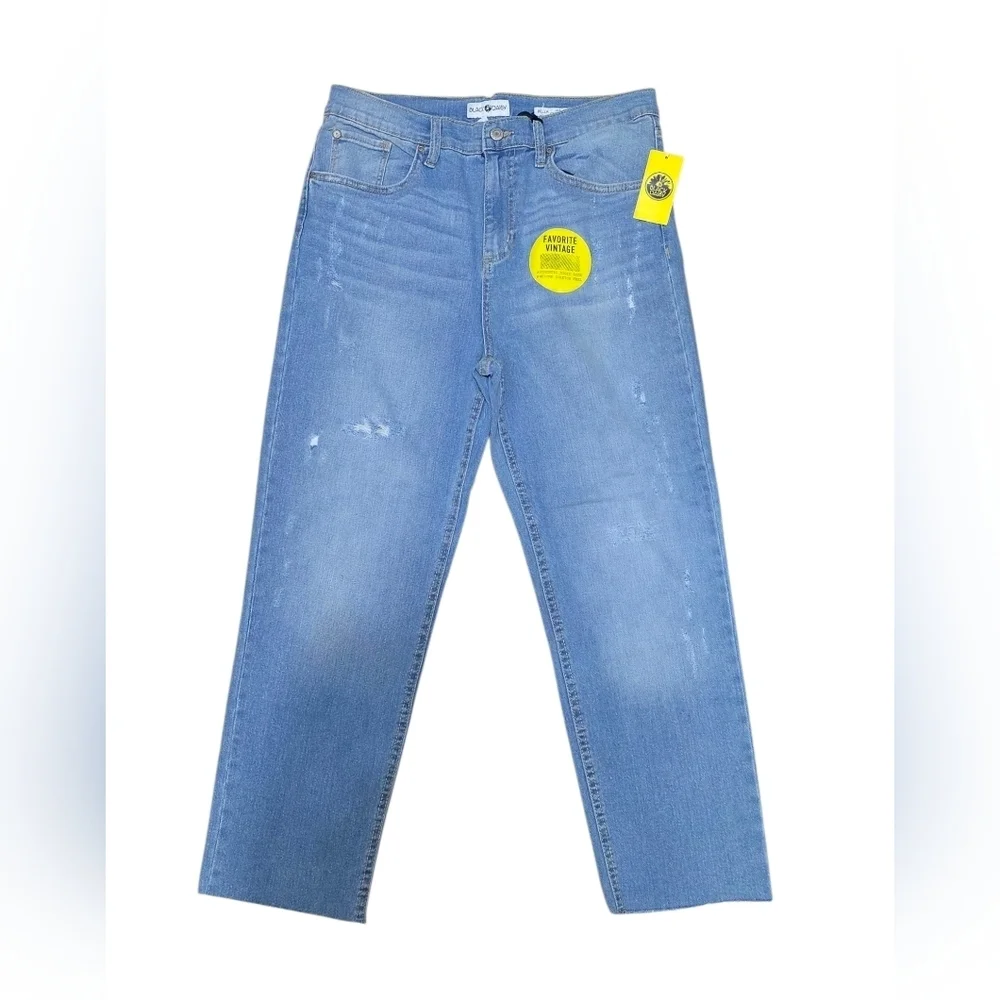 Black Daisy Hi-rise Straight Crop